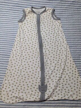 Burt's Bees Baby 100% Organic Cotton Sleepsack Bumblebee Print sz 6-12 Months